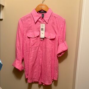 Lauren Ralph Lauren Vibrant Pink Shirt